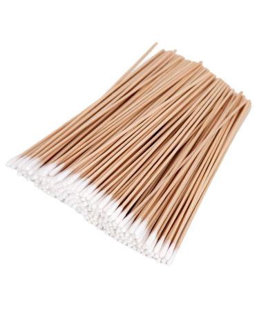 200PCS Cotten Swab Applicators  6 Inch Long Wooden Cotton Swabs - Cleaning Gun Sterile Medical Q Sticks Tips Applicator With Wood Handle - Makeup & Ear Cleaner Remover Tools - For Ceramics  Jewelry