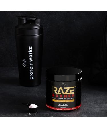 The Protein Works Raze Burner Pre Workout Powder 30 Servings - Thermogenic Blend with Caffeine, Carnitine & Tyrosine in Sour Cherry & Apple Flavor - Buy Online on GoSupps.com