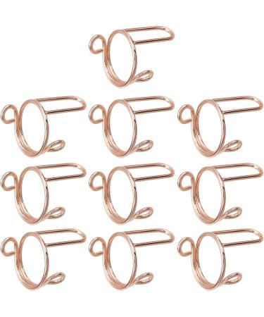 10 Pcs Metal Open Nail Rings Elegant Fingertip Statement Jewelry Metal Nail Art Rings Copper Material Women Girl Nail Rings gold - Buy Online on GoSupps.com