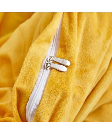 Houseri Mustard Yellow Velvet Duvet Cover Queen Mustard Fluffy Bedding Duvet Cover Full Yellow Flannel Fuzzy Bedding Sets Quilt Queen Comforter Cover for Fall Winter Warm Bed Duvet Cover Set Full Size Full/Queen(90''*90''-duvet cover) Mustard Yellow Velve - Buy Online on GoSupps.com