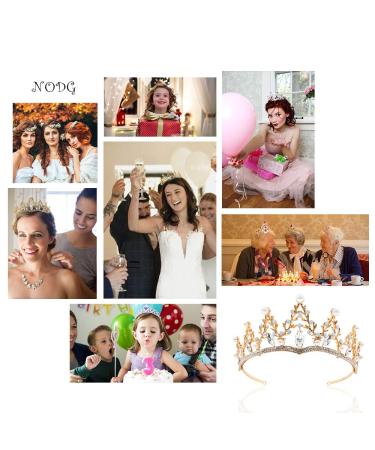 NODG Gold Wedding Tiara for Women - Rhinestone Branches Princess Crown for Wedding, Prom, Bridal Party - Birthday & Halloween Costume Accessory - Buy Online on GoSupps.com