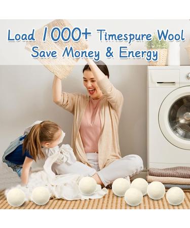 Erosbon Organic Wool Dryer Balls 8 Pack - Natural Fabric Softener for Sensitive Skin - Baby Safe & Hypoallergenic - Reduce Wrinkles & Save Time - Buy Online on GoSupps.com