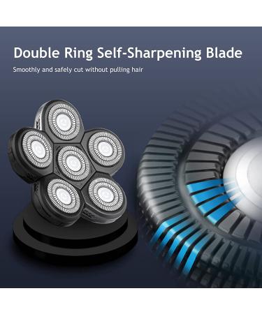 Ufree Head Shavers 6D Professional 5 in 1 for Bald Men - Waterproof Electric Shaver, Trimmer & Grooming Kit with LED Display - Buy Online on GoSupps.com
