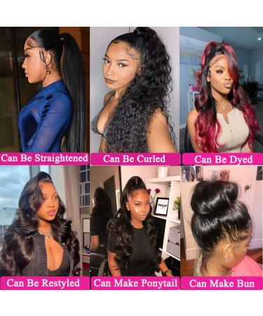 Umeiw 360 Lace Front Human Hair Wig - Body Wave, Pre Plucked Natural Hairline - 18 Inch - Buy Online on GoSupps.com