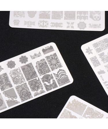 Lurrose 4-Piece Nail Stamps & Art Tools - Metal Nail Stamping Plates for Animal Designs | International Shipping Available - Buy Online on GoSupps.com