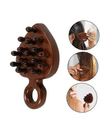 Buy Sewoart Wooden Scalp & Curly Hair Comb | Comfortable Portable Massage Comb for Women | No Static Durable Design | 12.10x8.50cm Brown - Buy Online on GoSupps.com