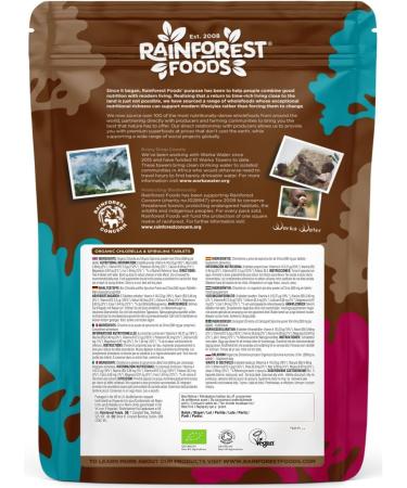 Rainforest Foods Organic Combined Chlorella and Spirulina Tablets 500mg Pack of 1500 300 count (Pack of 5) - Buy Online on GoSupps.com