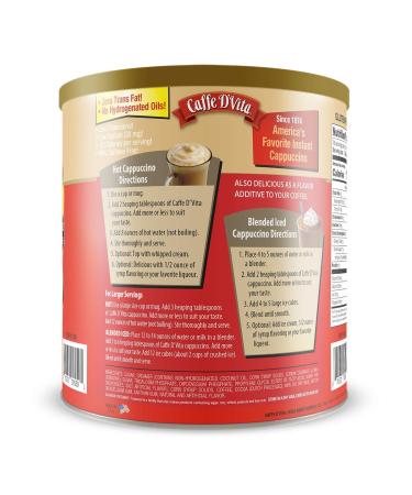 Caffe DVita Mocha Cappuccino 4 lb Can - 64 oz (Pack of 1) - Buy Online on GoSupps.com