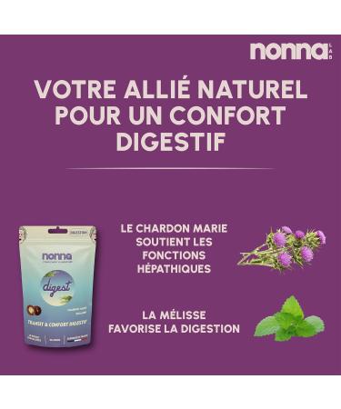 NONNA LAB - Digest - Facilitates Digestion - Food Supplements- Natural Digestive Comfort - 1 Month Cure - 30 Chocolate Beads - Made in France - Buy Online on GoSupps.com