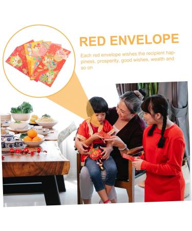 CAXUSD 24pcs Envelopes Cartoon Red Packet Hongbao Red Money Pocket Creative Red Packet Festival Red Envelope Chinese Red Envelope Red Pocket Red Packets Red Envelope Bag Paper Lucky As Shown 2 16.8X8.8CM - Buy Online on GoSupps.com