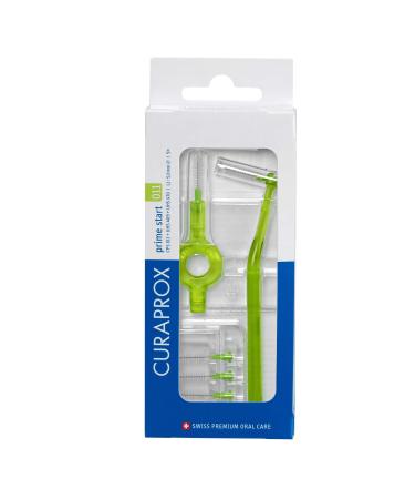Curaprox interdental brush set CPS 011 Prime Start starter set with 5 brushes 2 different owners green 1.1 mm diameter 5 mm effectiveness green 1 piece (1 Pack) - Buy Online on GoSupps.com