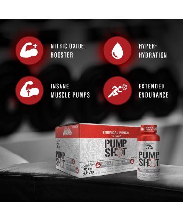 5% Nutrition Rich Piana Pump Shot Liquid Glycerol Nitric Oxide Booster Stim Free Pre Workout | 20 000 mg with S7 | Pumps Hydration | Fruit Punch Flavor (12 Pack Caddy) - Buy Online on GoSupps.com