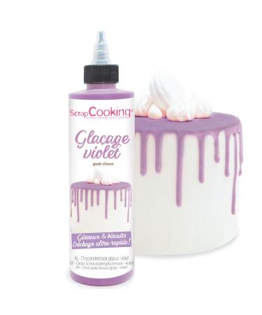 Scrapcooking - Drip Cake Glasur Violet 130g - cake glaze as quickly dry - decoration for cakes cakes cookies cake pop dripcake cookies donuts - birthday Halloween - purple - 4706
