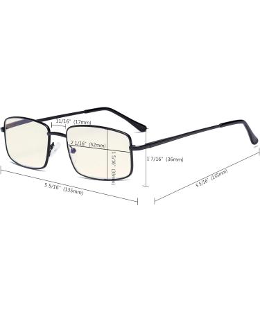 CessBlu Blue Light Filter Glasses - Anti Glare UV Protection Reading Eyewear for Men - Gunmetal 3.0x - Buy Online on GoSupps.com