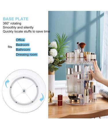 360 Rotating Makeup Organizer - Acrylic Vanity Carousel for Cosmetic Storage - Buy Online on GoSupps.com