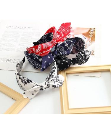 scicent Headbands for Women Black Bow Tie Knotted Hair Bands Headwrap Bunny Ear Hair Hoops Hair Accessories 03 - Buy Online on GoSupps.com