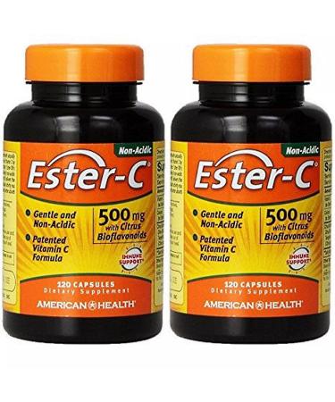 Ester-C 500 mg with Citrus Bioflavonoids 120+120 Free American Health Products 1