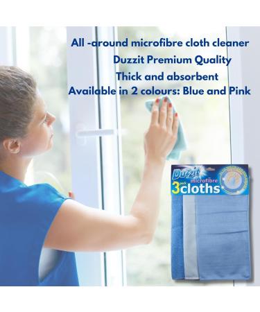 Window Cleaner Kit by Great British Home - Elbow Grease Glass Cleaner with Vinegar 500ml 3 pack Microfibre Cloths and Squeegee for Shower and Window - Buy Online on GoSupps.com
