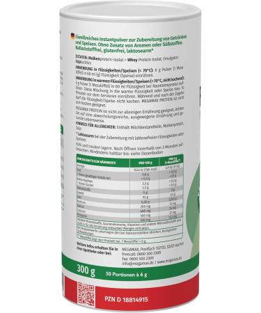  MEGAMAX Nutrition Megamax Nutrition - 5 x 300g - Isolated Instant Protein Powder Low in Lactose - Heat Resistant Protein Powder with 92% Lactose Protein Ideal for Shakes - Buy Online on GoSupps.com