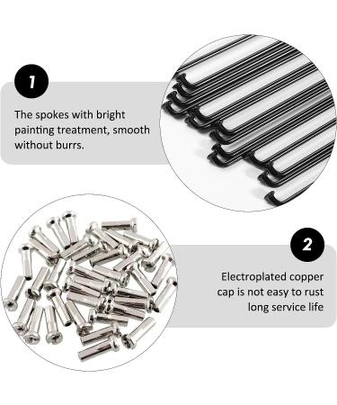 WINOMO 36Pcs 14G J Bend Steel Spokes + Nipples for Mountain Bike - 260mm - Buy Online on GoSupps.com