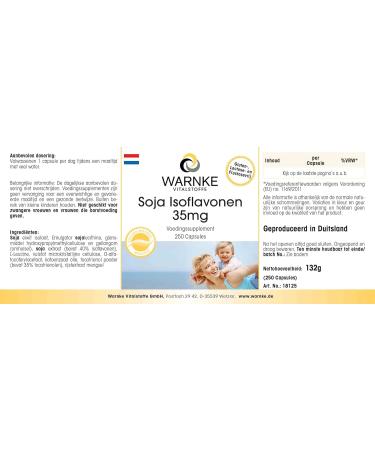 Soy Isoflavones 35 mg - 250 capsules - With vitamin E | Warnke Vitalstoffe - Quality from German pharmacies - Buy Online on GoSupps.com