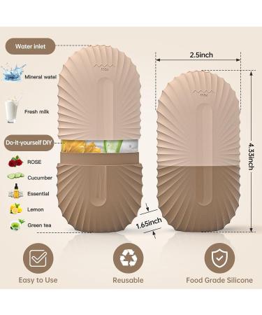 Aquuaera Ice Face Roller Ice Cube Roller for Face Facial Beauty Ice Roller Skin Care Tools De-Puff Eye Bags Reduce Migraine Pain(Brown) Shell-brown - Buy Online on GoSupps.com