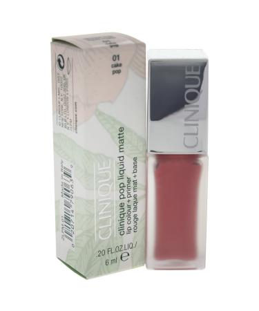 Clinique Pop Liquid Matte Lip Color + Primer  No. 01 Cake Pop  0.2 Ounce