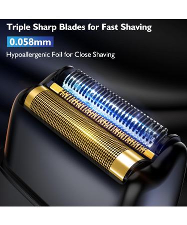 Ultimate Electric Razor for Men - Rechargeable Waterproof Foil Shaver with 3 Adjustable Speeds & LED Display for Close Shave | Ideal for Face Beard & Head - Buy Online on GoSupps.com