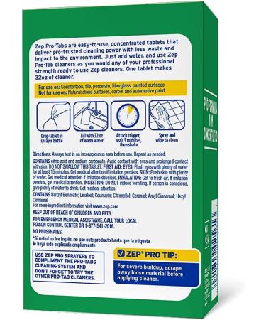 Zep PRO-TABS All Purpose Cleaner - Eco-Friendly Dissolvable Tablets (4 Pack) | Just Add Water for Instant Cleaning - Buy Online on GoSupps.com