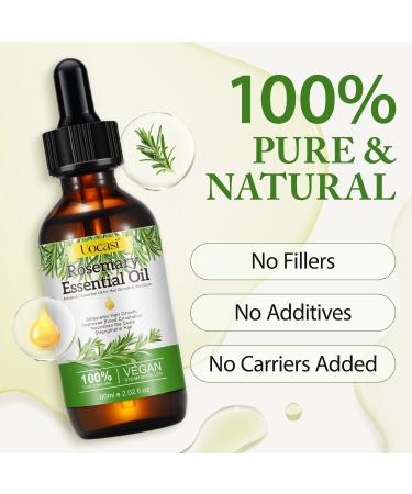 Uocasi Hair Growth Oil - 2 Pack Rosemary Essential Oil Serum (120ML) | 100% Pure Natural Formula to Prevent Hair Loss Slow Graying Enhance Luster & Reduce Dandruff - Buy Online on GoSupps.com