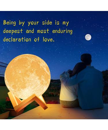 Balkwan 3D Moon Lamp - Dimmable USB Touch Lamp for Kids & Lovers | Ideal Birthday & Bedroom Romantic Gift (4.7 inch) - Buy Online on GoSupps.com