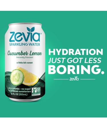 Zevia Sparkling Water Variety Pack - 24-Pack, 12oz Cans - Buy Online on GoSupps.com