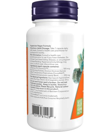 Now Foods Tri-Chromium 500mcg + Cinn.90vcap - Buy Online on GoSupps.com