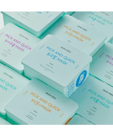 Dewytree Pick and Quick Refreshing Calming Face Mask Sheet - 30 Sheets | Peppermint & Herbal Ingredients for Irritated Skin - Buy Online on GoSupps.com