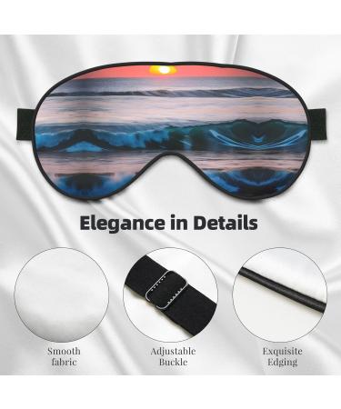 Sunset & Sunrise Ocean Waves Eye Mask | Soft Light-Blocking Unisex Sleep Mask - International Shipping - Buy Online on GoSupps.com