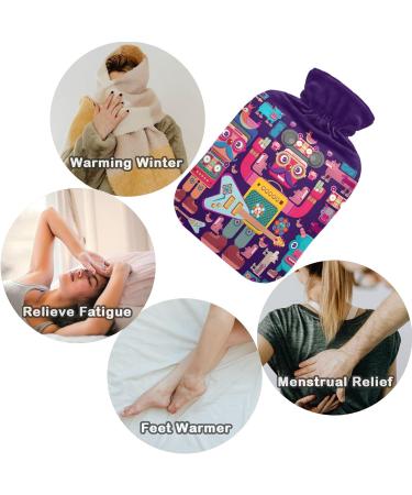 Naanle Robot Musician Hot Water Bottle - Transparent Hand Warmer for Pain Relief & Cold Therapy | 1L | Ideal for Comfort & Relaxation - Buy Online on GoSupps.com