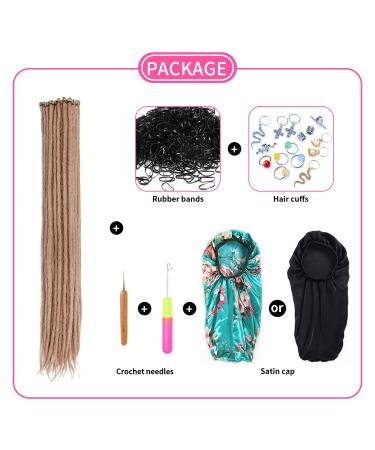 Dsoar 24-Inch Thin Synthetic Dreadlock Extensions - Handmade 0.6cm Long Crochet Hair 20 Strand Soft Dreads for Hip-Hop Style - Color 24# - Buy Online on GoSupps.com