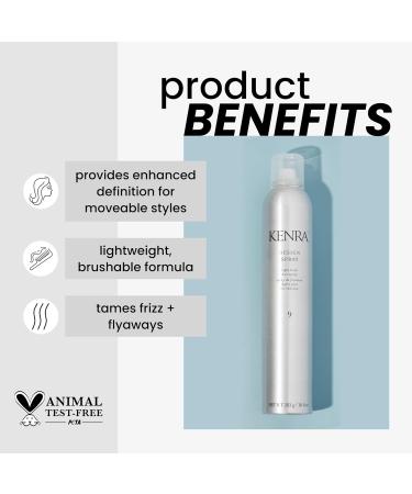 Kenra Design Spray 9 | Light Hold Hairspray | Tames Frizz & Flyaways | Lightweight Brushable Formula | All Hair Types 10 Ounce (Pack of 2) - Buy Online on GoSupps.com