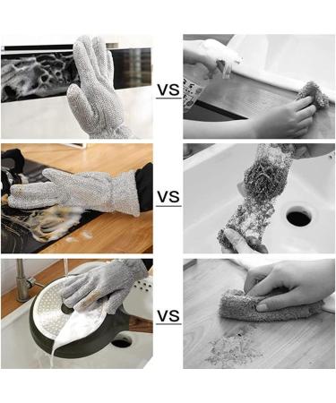 Wire Dishwashing Gloves Reusable Thickened Waterproof Kitchen Dishwashing Glove 2023 New Wire Dishwashing Gloves (Silver) - Buy Online on GoSupps.com