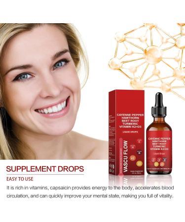 Cayenne Pepper Drops Organic Cayenne Pepper Liquid Supplement with Hawthorn Beet Root Turmeric Vitamin K2+D3 & Berberine Extract Improves Stamina Boosts Energy Levels - Buy Online on GoSupps.com