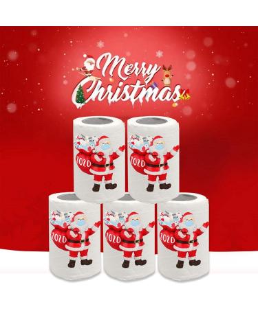 1 Roll Santa Claus Toilet Paper Merry Christmas Tissue Paper Funny Prank Tissue for Christmas Stocking Stuffers Favors Goforwealth - Buy Online on GoSupps.com