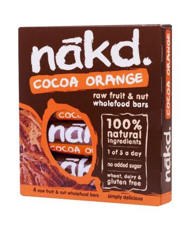 Nakd Naked Cocoa and Orange Bars (4 x 35g)