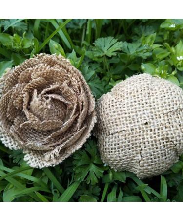 CCINEE Assorted Handmade Burlap Rose Flowers for Wedding & Crafts - Pack of 18 - Buy Online on GoSupps.com