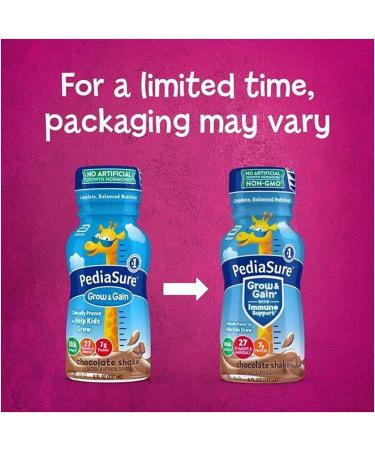 Pediasure Grow & Gain with Immune Support Kids Protein Shake | 27 Vitamins and Minerals, 7g Protein | Non-GMO, Gluten-Free Chocolate | 8 Fl Oz (Pack of 16) - Buy Online on GoSupps.com