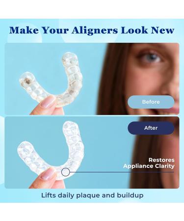 Smiileum Aligner Cleaner Foam - Aligner and Retainer Cleaner Foam for Invisalign Night Guards and Dentures Helps Remove Stains & Build-Up Keeps Appliances Clear Fresh Mint Flavor Travel-Friendly - Buy Online on GoSupps.com