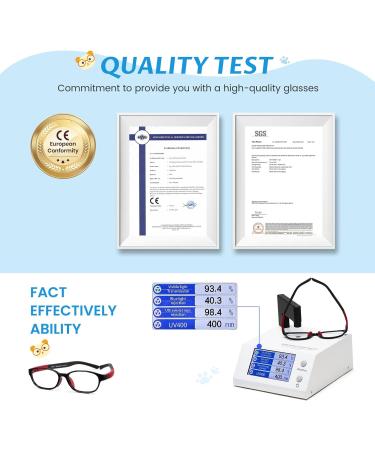 Cyxus Kids Blue Light Blocking Glasses - Durable Eyeglasses for Boys & Girls Age 6-15 - Ideal for Computer & Gaming - Buy Online on GoSupps.com