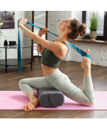 Victorem Yoga Bolster Pillow - Rectangular Meditation Pillow with Washable Cover and Handle for Restorative Yoga - Includes Strap - Buy Online on GoSupps.com