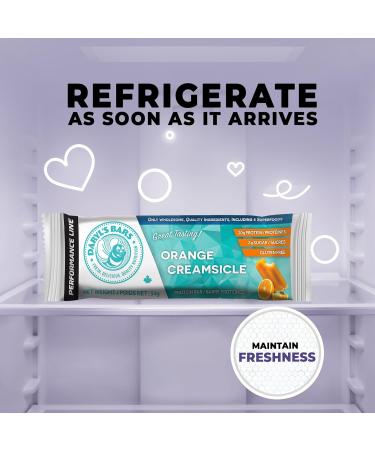 Daryl's Bars Orange Creamsicle On the Go Whey Protein Bars Gluten Free Low Sugar 20gr of Protein Snack Meal Replacement Pack of 1 Orange Creamsicle 12 Count (Pack of 1) - Buy Online on GoSupps.com