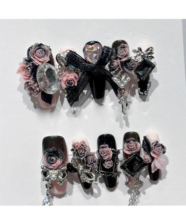 KEMKEY Nail Art ins Handmade Wearable Nails Fairy Wearable Nails(Medium) 1 count (Pack of 1) - Buy Online on GoSupps.com