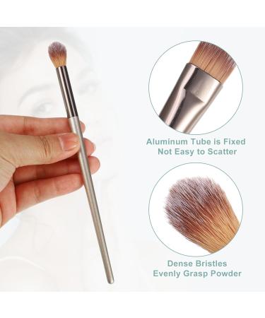 VOCOSTE 2pcs Double-ended Makeup Brush Kit - Under Eye Concealer & Highlighter Eyeshadow Brush | Premium Wooden Handle Smudger Tool for Flawless Makeup - Buy Online on GoSupps.com